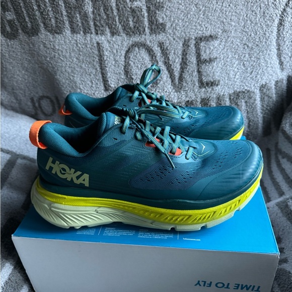 HOKA ONE ONE Stinson ATR 6 Mens 9.5 D Running/Walking Shoes Blue Coral NEW $170 main image 4